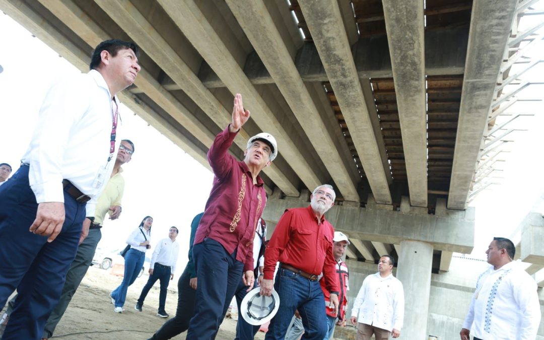 SUPERVISA AMÉRICO AVANCES DEL PUENTE DE LA ESPERANZA Y DEL NUEVO HOSPITAL DEL ISSSTE