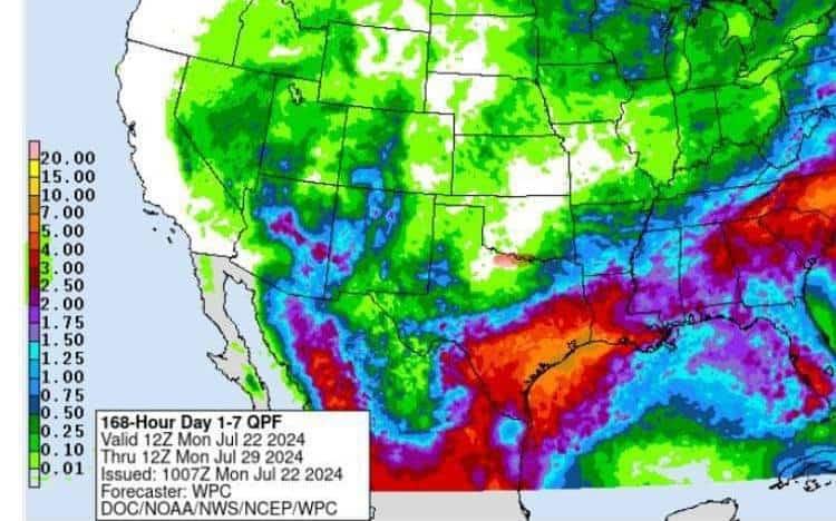 Se esperan intensas lluvias para esta semana