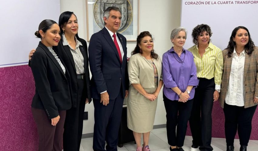 SE REÚNEN EL GOBERNADOR Y LA PRESIDENTA DEL DIF TAMAULIPAS CON CLARA BRUGADA