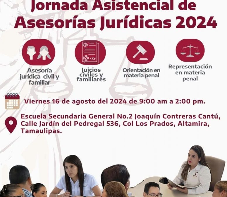 TENDRÁ ZONA CONURBADA JORNADA ASISTENCIAL DE ASESORÍAS JURÍDICAS GRATUITAS