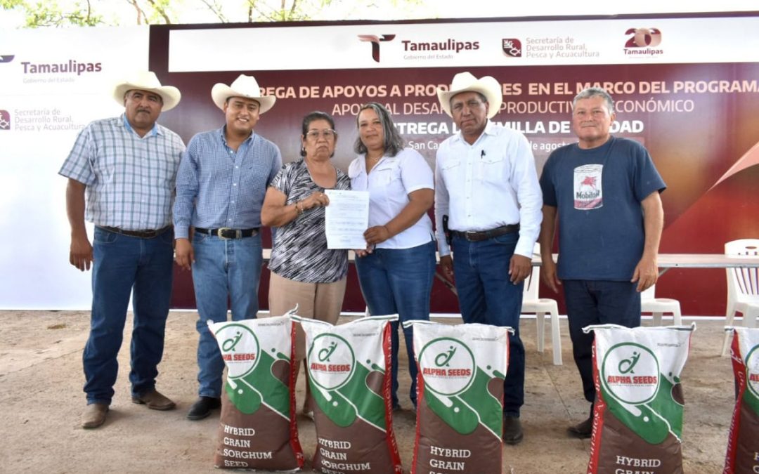 IMPULSA TAMAULIPAS SIEMBRA DE SORGO Y MAÍZ CON LA ENTREGA DE SEMILLA DE CALIDAD