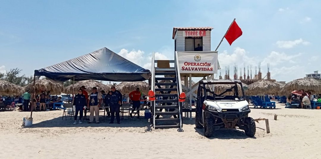 A TRAVÉS DEL OPERATIVO “VERANO SEGURO 2024” GUARDIA ESTATAL MANTIENE SEGURIDAD EN PLAYA MIRAMAR