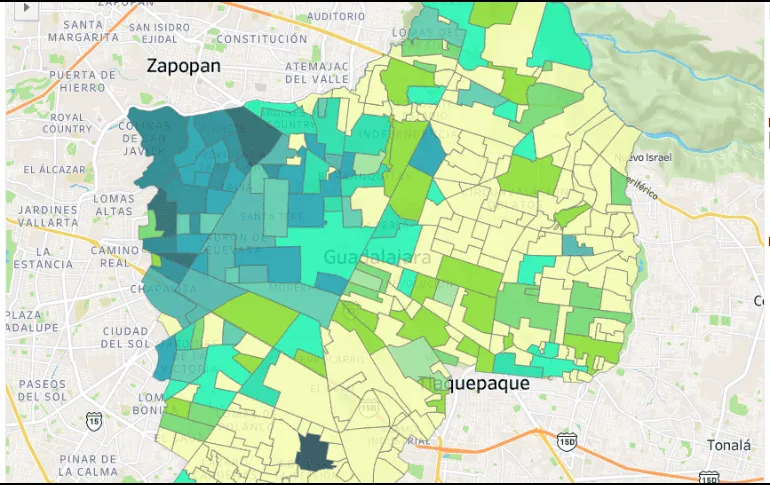 La vivienda imposible: Mapa de los costos de las rentas en Guadalajara