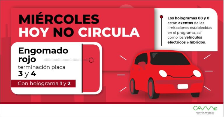 Hoy No Circula CDMX y Edomex: ¿Qué autos descansan este miércoles 14 de agosto?