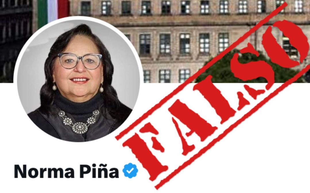 Este perfil falso suplanta identidad de Norma Piña para difundir desinformación