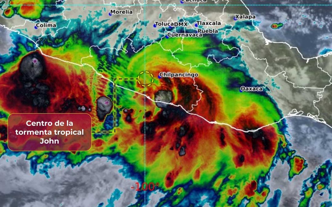 ‘John’ se degrada a tormenta tropical en Guerrero