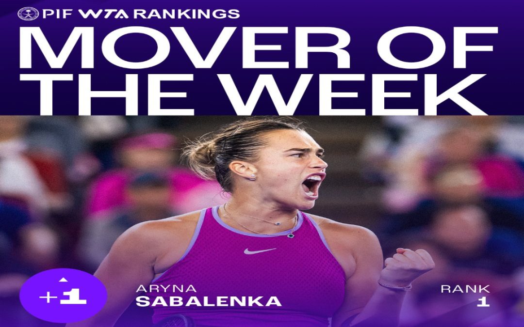 Aryna Sabalenka regresa al primer lugar de la clasificación WTA | Ranking