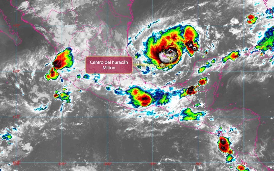 ‘Milton’ se intensifica a huracán categoría 3; ¿dónde se localiza?