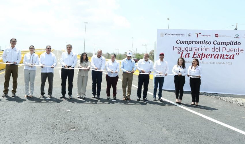 Inaugura Américo nuevo puente «La Esperanza», en AltamiraInaugura Américo nuevo puente «La Esperanza», en Altamira