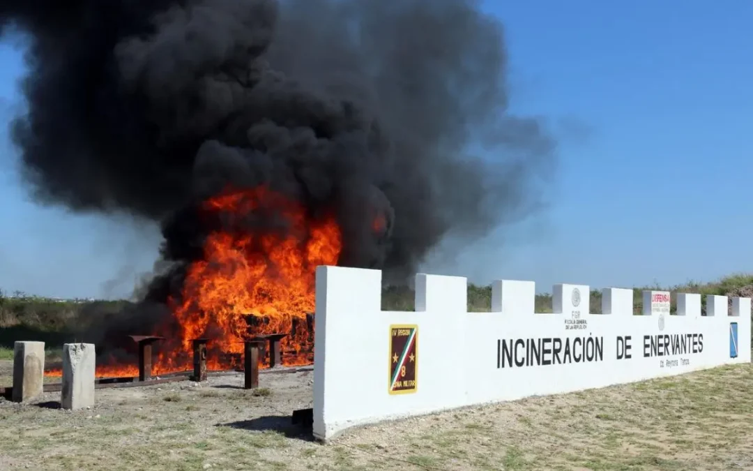 FGR incineró cerca de dos toneladas de metanfetamina y marihuana