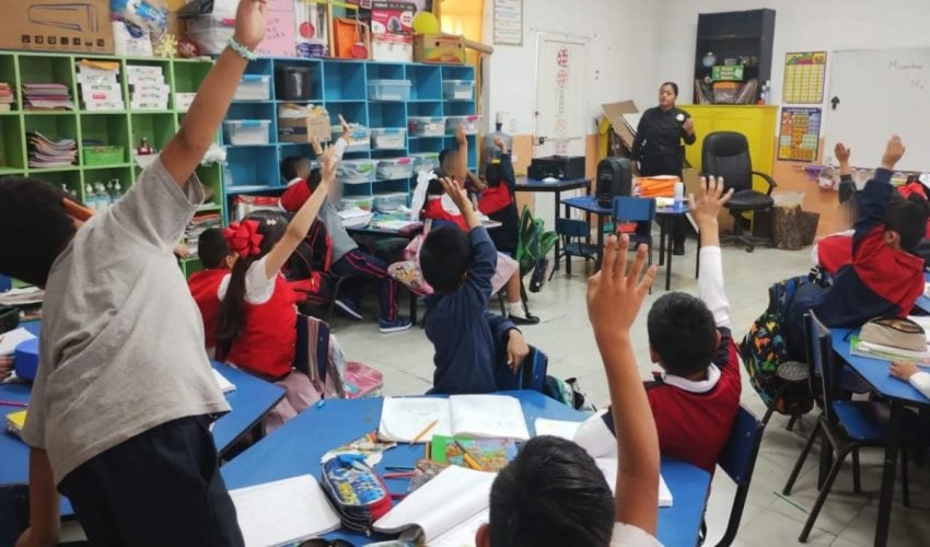 Imparte Guardia Estatal de Género talleres preventivos en primaria de Reynosa