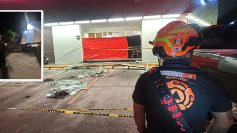Lluvia, granizo y fuertes vientos dejan árboles caídos y daños en viviendas en el norte de NL