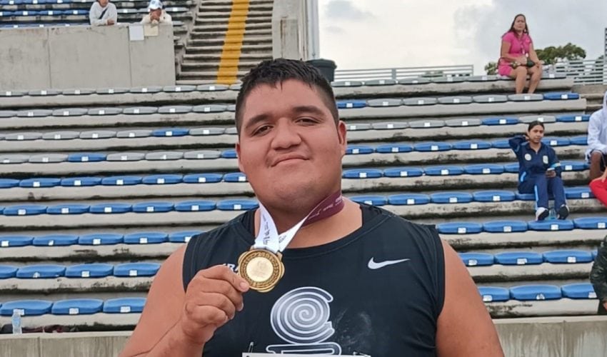 Gana estudiante del COBAT primer lugar en lanzamiento de bala en los Juegos Deportivos Nacionales de Educación Media Superior