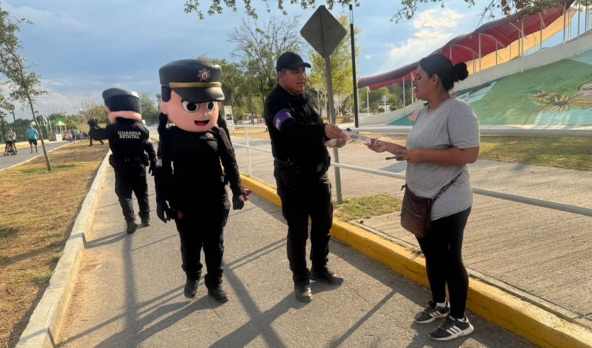 Mantiene Guardia Estatal de Género proximidad en espacios públicos de la frontera