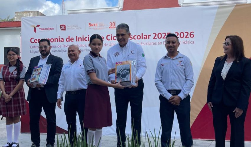 Inaugura titular de la SSPT ciclo escolar 2025-2026 en Miguel Alemán