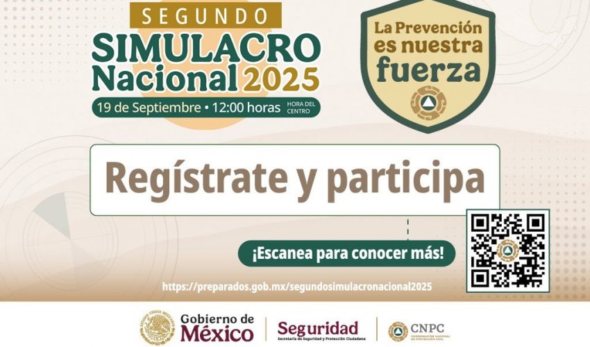 Convoca Protección Civil Tamaulipas a sumarse al Simulacro Nacional 2025