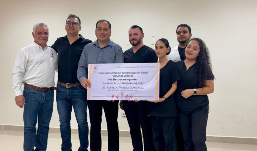 Recibe SET donación de 100 electrocardiogramas para trabajadores educativos