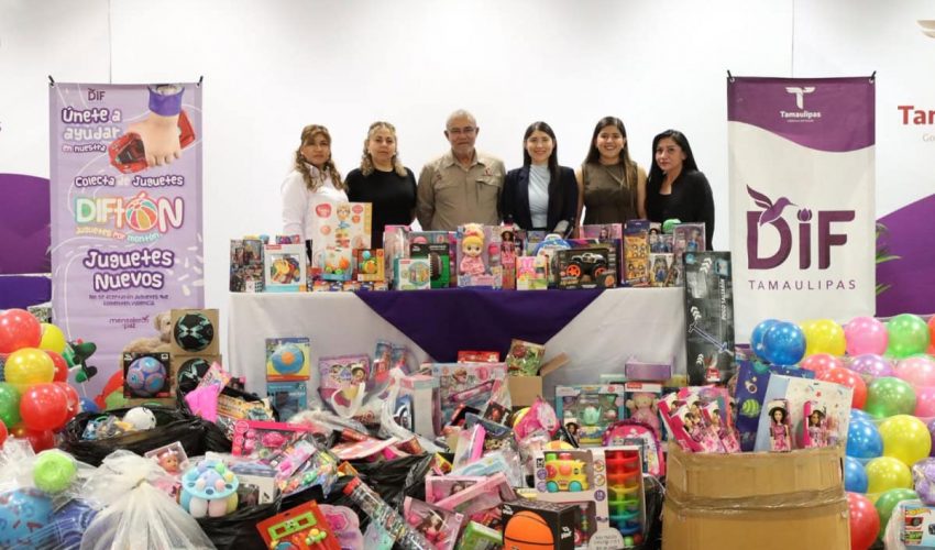 Secretaría de Obras Públicas se suma al DIFTON 2025 con donación de juguetes para niñas y niños tamaulipecos