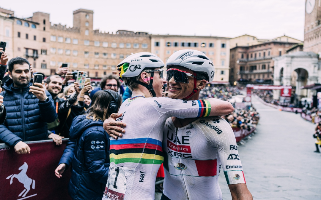 Pogacar firmó su cuarta victoria en la Strade Bianche; Del Toro finalizó tercero | Video