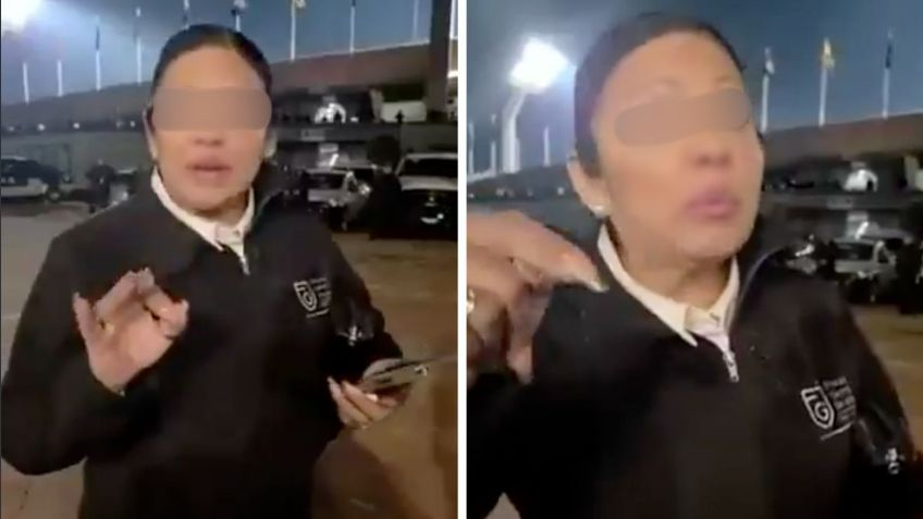 Mujer insulta a policía por sacar a sus familiares en estado de ebriedad de estadio: “Yo sí fui a la escuela”