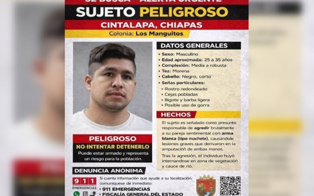 Chiapas | Hombre mutila a mujer en Cintalapa