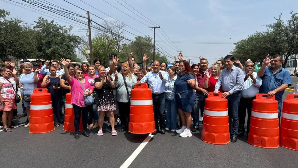 Inaugura Escobedo primer tramo de rehabilitación en avenida Raúl Salinas